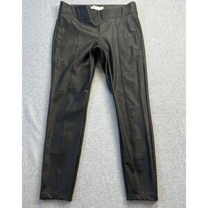 Old Navy Stevie High Legging Large Black Pleather Faux Leather Pull On Pant Rock
